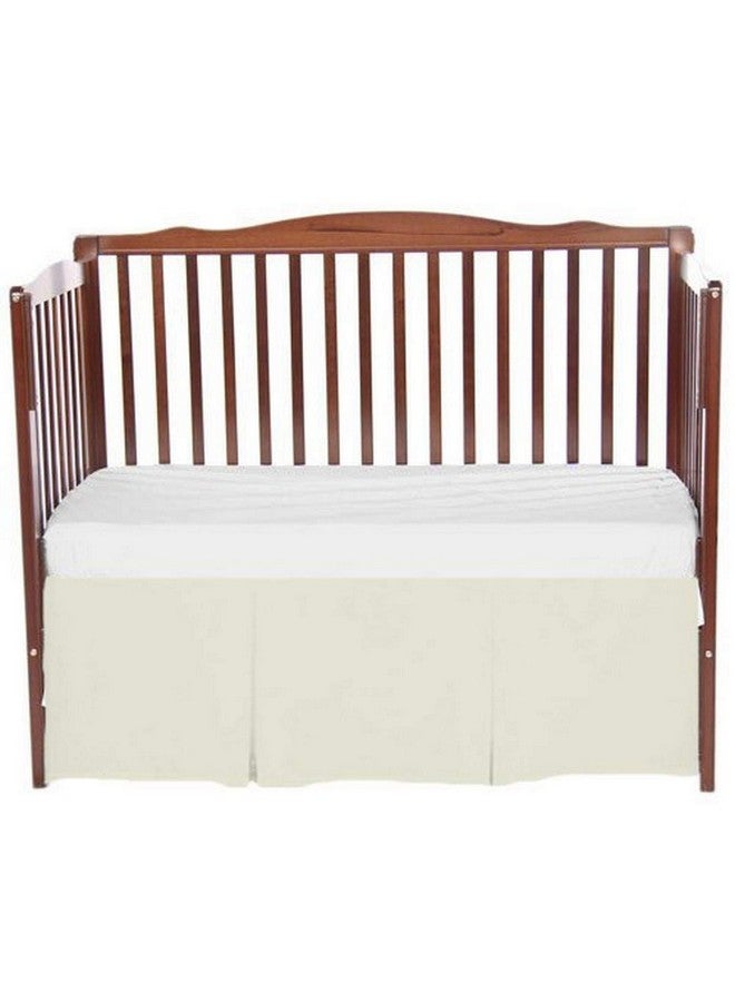 bkb Solid Tailored Crib Skirt, Ecru