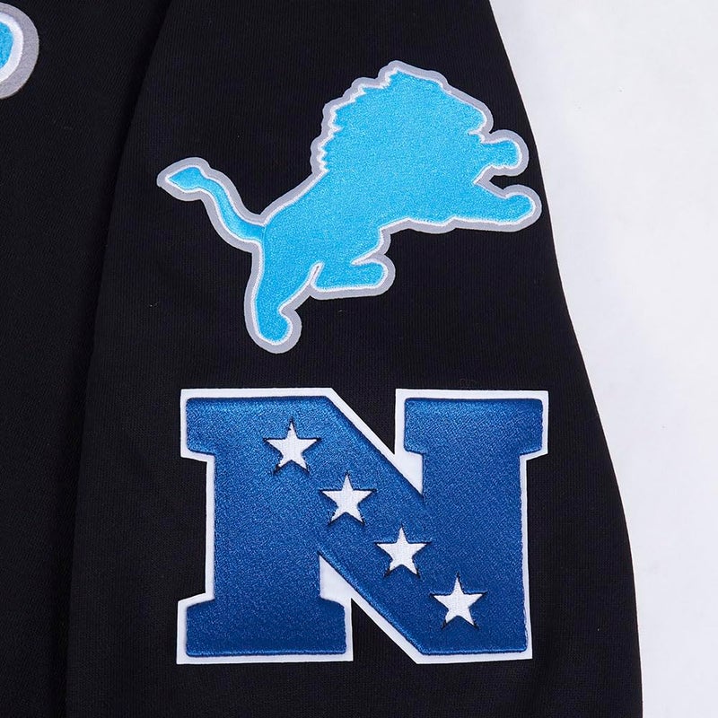 Pro Standard Mens NFL Detroit Lions Retro Classics Pull Over Hoodie Black S - Image 5