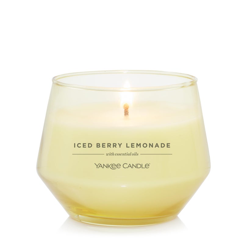 Yankee Candle Studio Medium Candle Iced Berry Lemonade 10 oz LongLasting EssentialOil Scented Soy Wax Blend Candle  4065 Hours of Burning Time