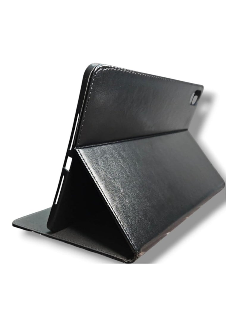 Generic - Case Compatible with Huawei MatePad SE 11, PU Leather Full Protection Case with Adjustable Stand Function, Easy Access to Buttons and Ports. Black - Image 1