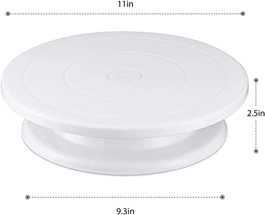 THW Plastic Rotating Decoration and Serving Cake Stand OR Revolving Turntable - Image 2