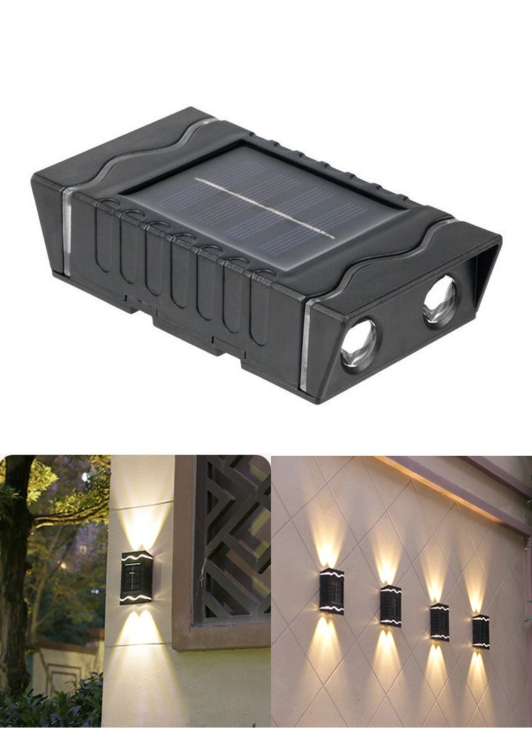 Ecoey 4 Lamp Beads LED Solar Outdoor Waterproof Warm Light Wall Light  - Image 1
