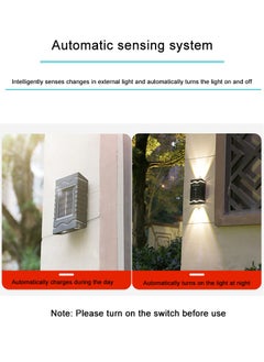 Ecoey 4 Lamp Beads LED Solar Outdoor Waterproof Warm Light Wall Light  - Image 2