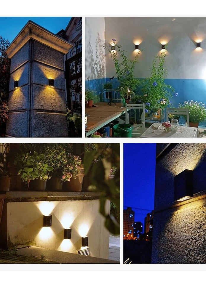 Ecoey 4 Lamp Beads LED Solar Outdoor Waterproof Warm Light Wall Light  - Image 5