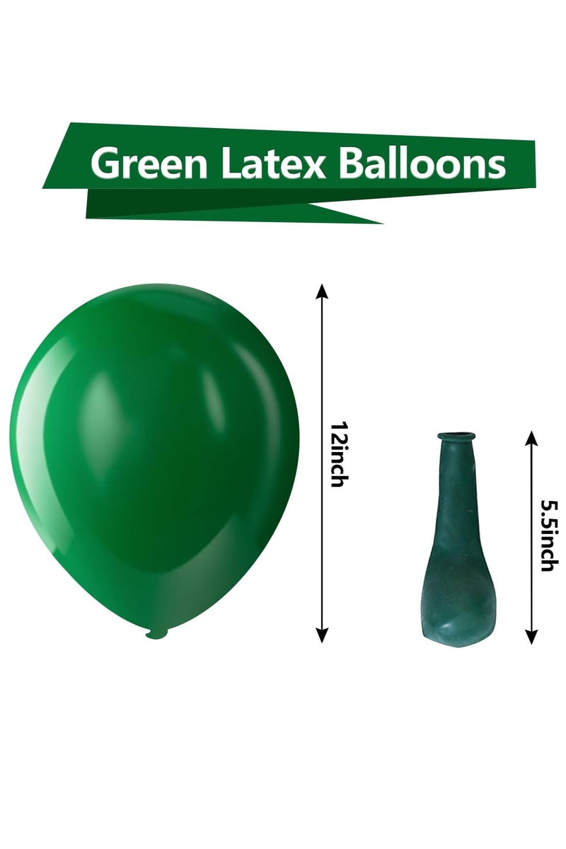 100 Pack 12 inch Round Helium Balloons for Dark Green Themed Wedding Graduation Anniversary Birthday Party Backdrop Decorations - Image 2