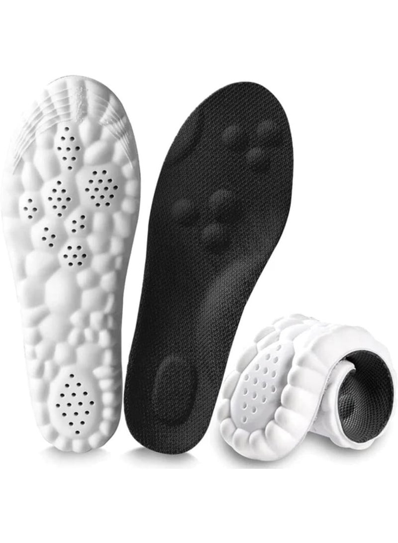 Medical Silicone Insole for Men - Memory Foam with Massage Pads and Ventilation - Cut-to-Size (41-46) - (Hernvy) - (1 Pair)