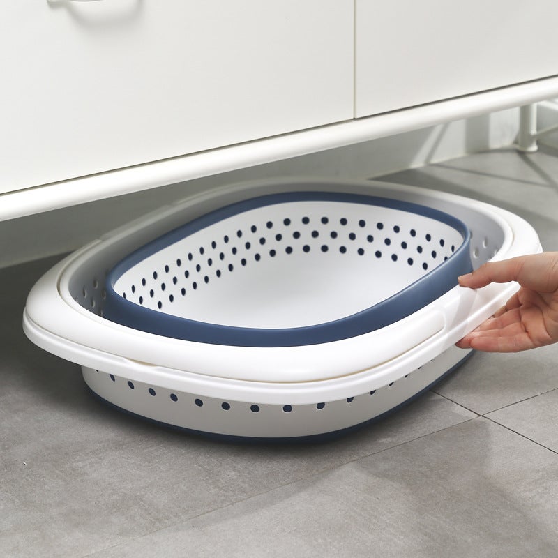 Household Plastic Folding Dirty Clothes Basket Bathroom Wall-Mounted Laundry Basket Toilet Changing Clothes Storage Dirty Clothes - Image 1