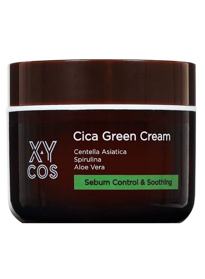 XYCOS Cica Green Cream (1.7Oz) ;100% Vegan Eve Vegan Certified Cruelty Free; Great Vegan Cosmetics For Acne And Blemishes And Balances Skin - Image 1