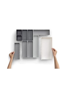Spaceshoop 10 Piece Plastic Storage Trays Cosmetics, Stationary, Utensils Drawer Organiser  - Image 3