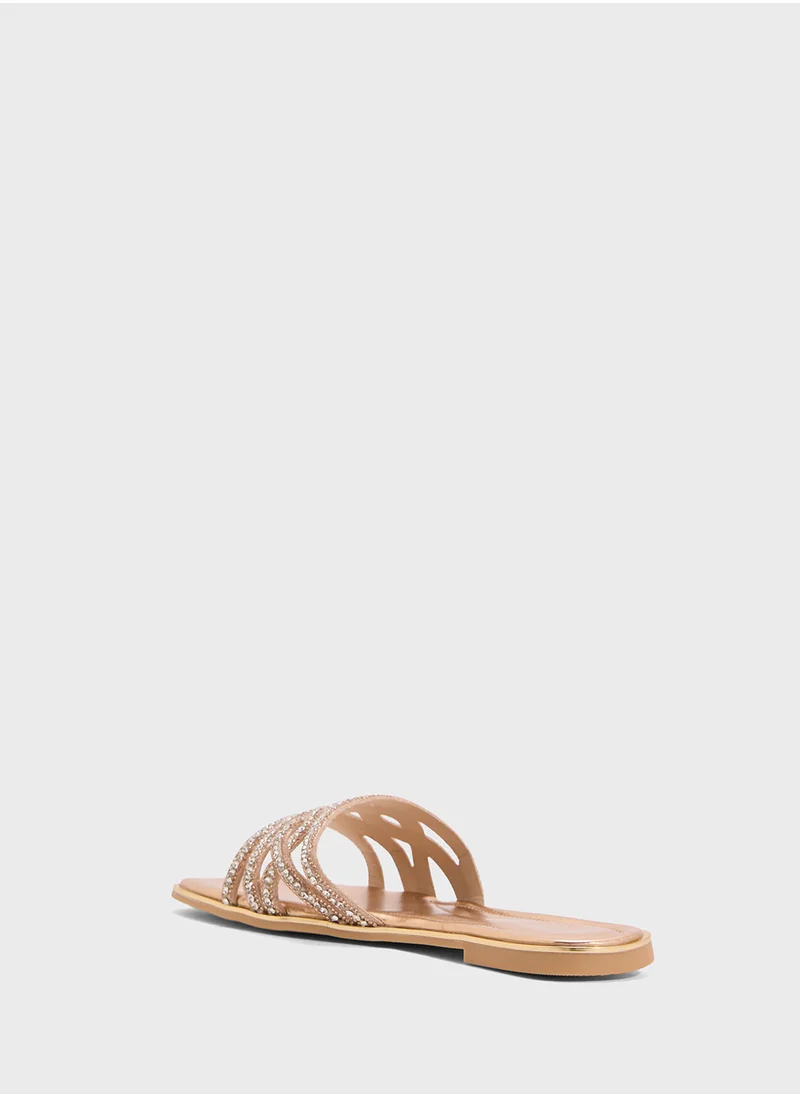Ella Limited Edition Diamante Flat Sandal