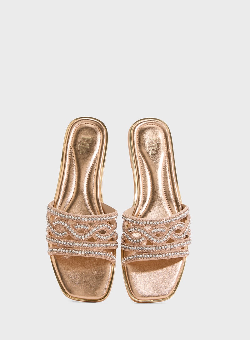 Ella Limited Edition Diamante Flat Sandal  - Image 4