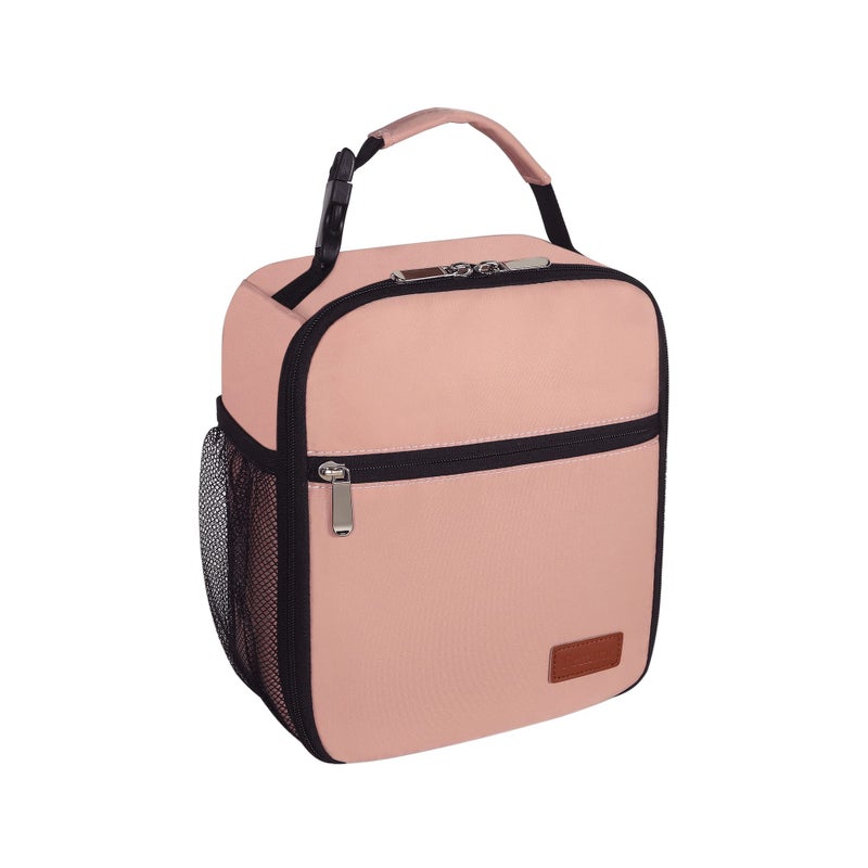 Femuar Lunch Box for Men Women Adults Small Lunch Bag for Office Work Picnic  Reusable Portable Lunchbox Light Pink