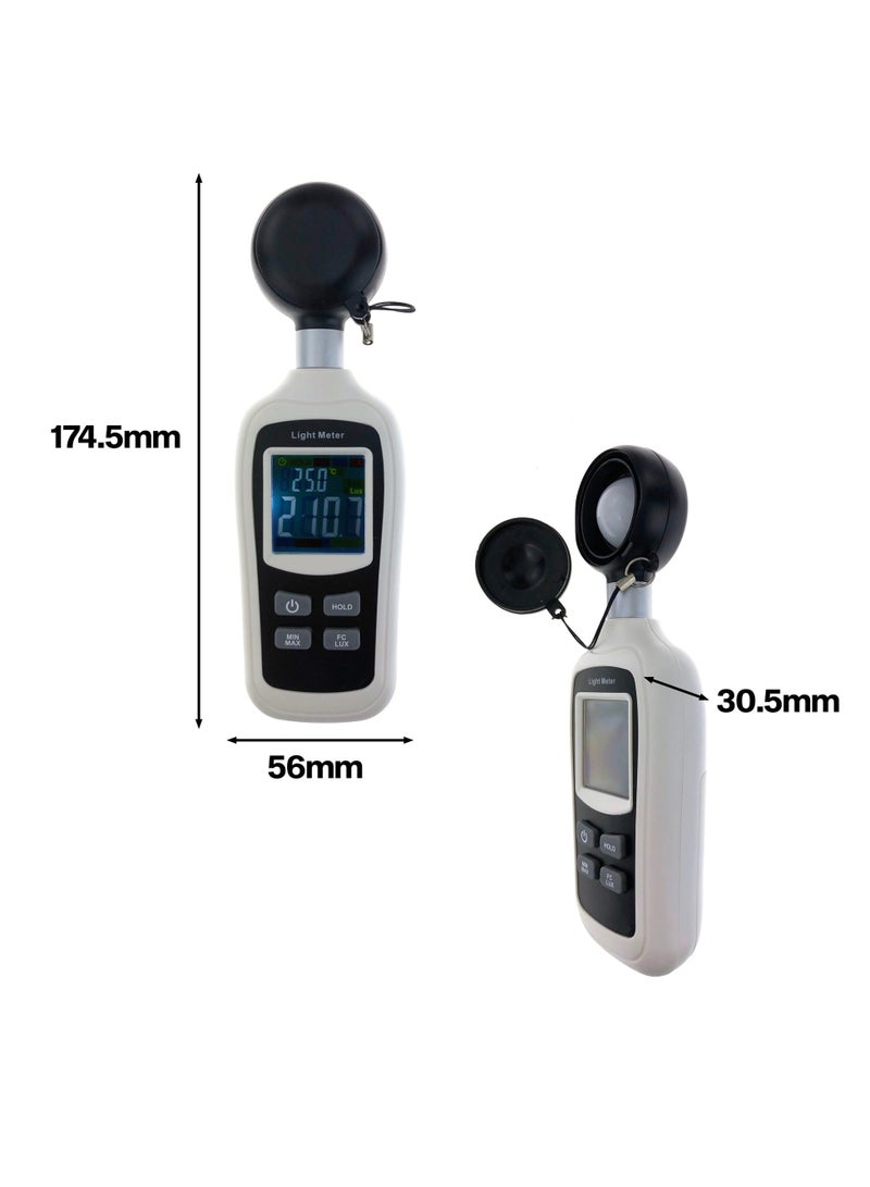 King Mariot Mini Thermo-Light Meter with Calibration Certificate | Light and Temperature Measurement | Color LCD Display - Image 3