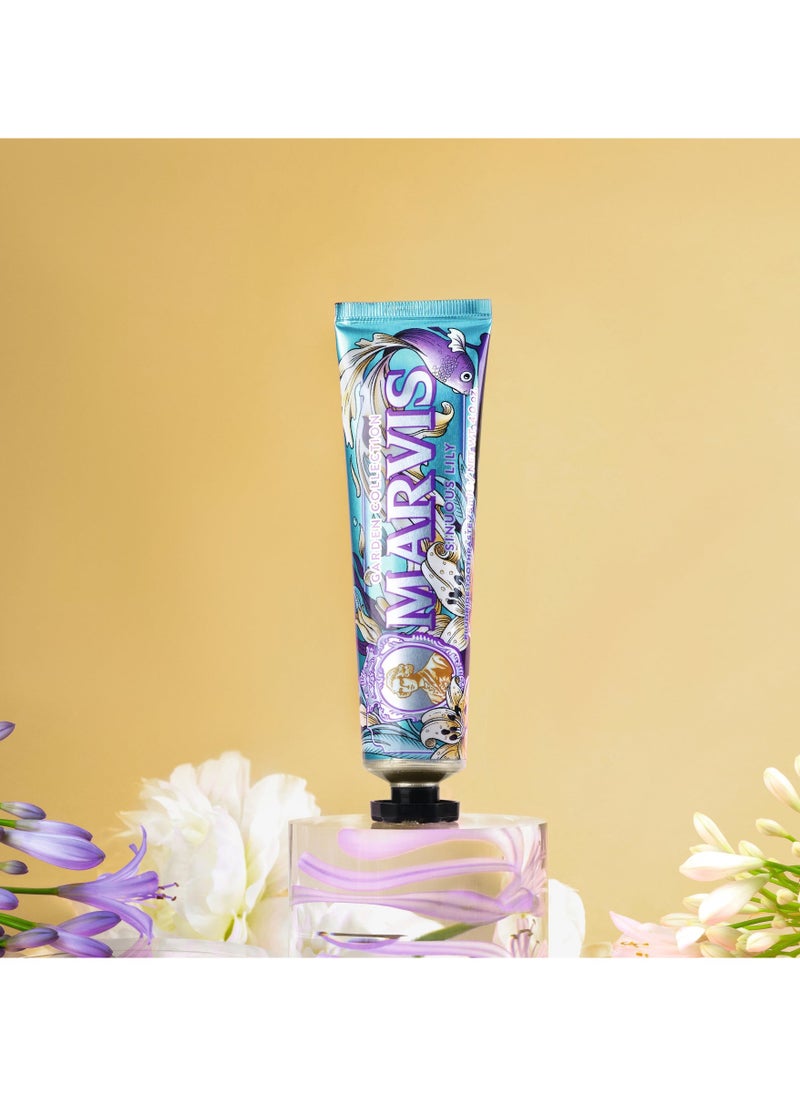 Marvis - Marvis Sinuous Lily Toothpaste 75ml - The Fusion of Lily and Mint, Initiating a Fresh and Elegant Teeth Cleaning Journey - Image 1