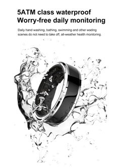 Generic Smart Ring Fitness for Men Women, Health Sleep Heart Rate Oxygen Smart Ring ,IP67 Waterproof Bluetooth Rings Injection Glue CYFIT Sports Smart Ring  - Image 2
