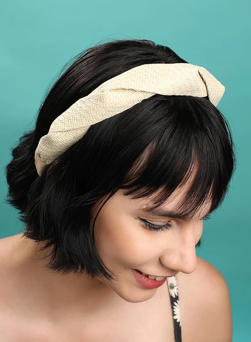 SOHI Cream Color Hairband
