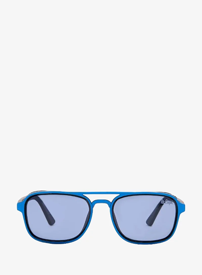 Lee Cooper Polarized Sunglasses Black With Blue Frame Blue Mirror Lens 48mm  - LCK111C02