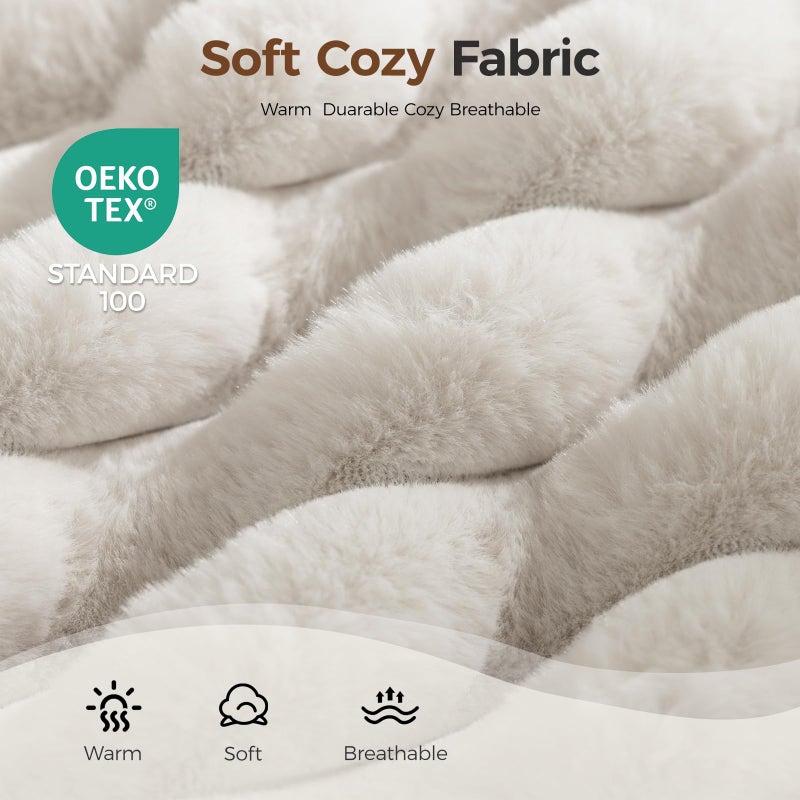 DOPEDIO Orthopedic Dog Bed for Large Dog, Waterproof Pet Bed,Non-Slip Bottom and Egg-Crate Foam with Removable Washable Cover Crate Bed,Cream,36"x27"x3" - Image 2