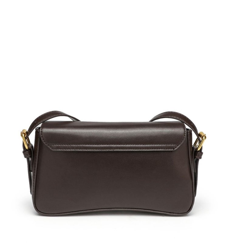 Fashionable And Simple Flip-Top Magnetic Buckle Shoulder Bag For Work And Commuting Women'S Bag Underarm Diagonal Portable Solid Color Arc Small Square - Image 5