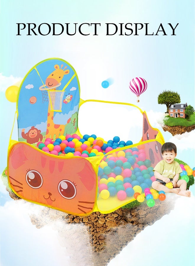 DUNISO Children's Ocean Ball Pool Fence Tent，Foldable Play Pool，Cartoon Shooting Ocean Ball Pool Game House,Sturdy and Durable，Suitable for Children Aged 1-7 Years Old - Image 4