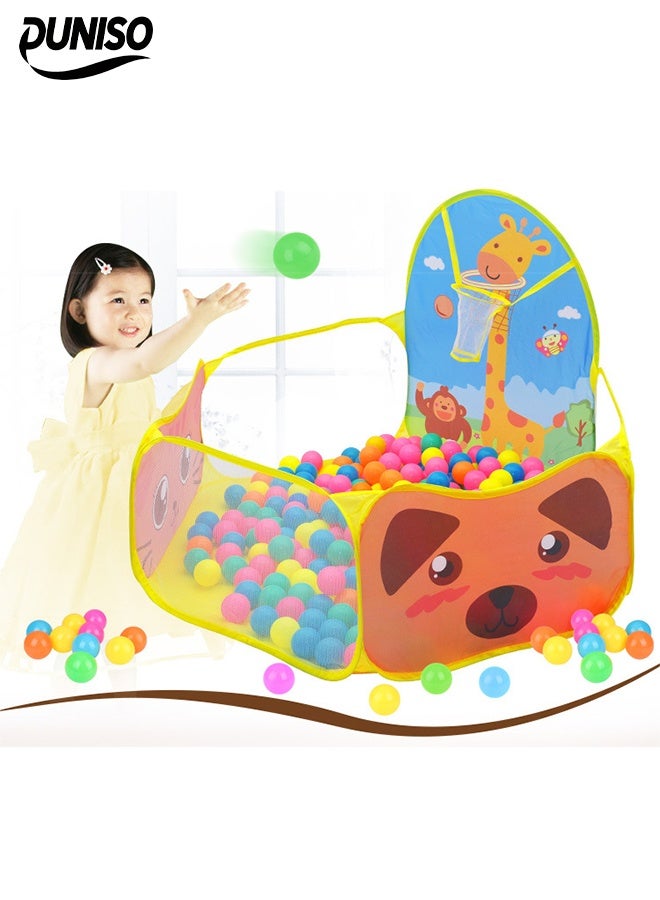 DUNISO Children's Ocean Ball Pool Fence Tent，Foldable Play Pool，Cartoon Shooting Ocean Ball Pool Game House,Sturdy and Durable，Suitable for Children Aged 1-7 Years Old - Image 1