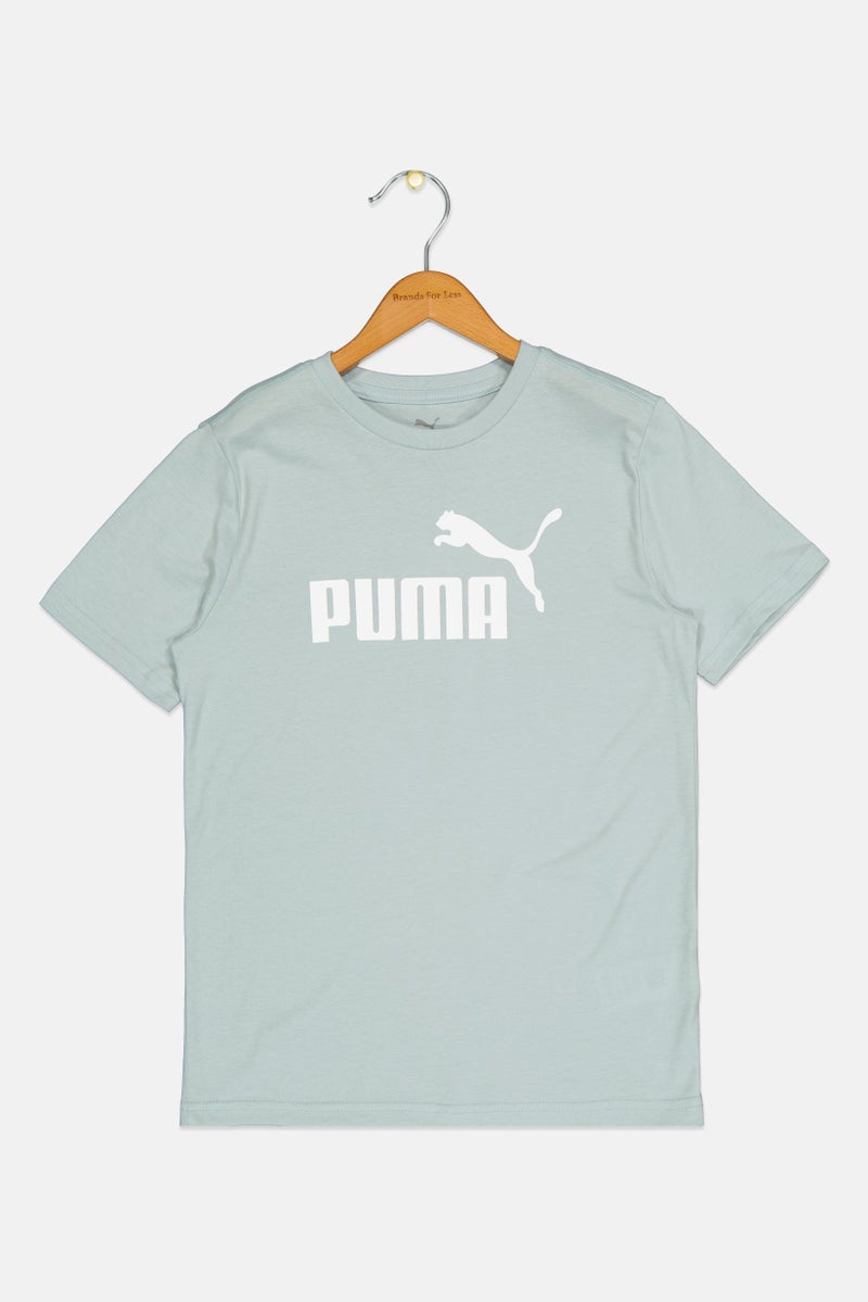PUMA Kids Boy Sportswear Fit Short Sleeve Outdoor T-Shirt, Sage Green - Image 2