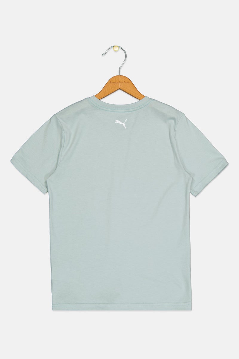 PUMA Kids Boy Sportswear Fit Short Sleeve Outdoor T-Shirt, Sage Green - Image 3