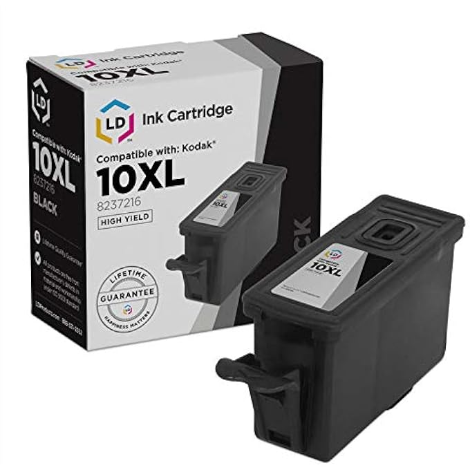 COMPATIBLE REPLACEMENT FOR KODAK 10 XL #10 8237216 INK CARTRIDGE FOR USE WITH ESP 3, 3250, 5, 5250, 7, 7250, 9, EASYSHARE 5100, 5300, 5500, HERO 7.1, 9.1, OFFICE HERO 6.1 (BLACK, 1-PACK) - Image 1