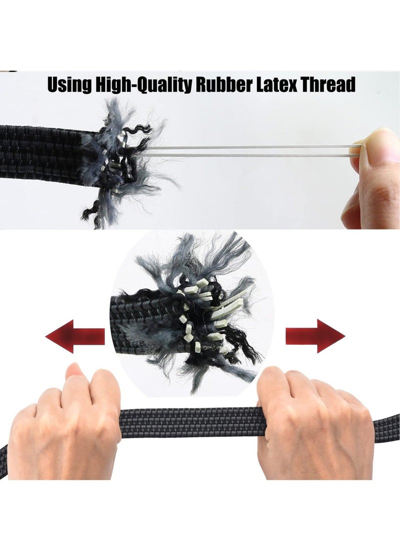 Captaintech Bungee Cords with Hooks 2M set of 4 Long Straps Heavy Duty Elastic Rope Metal Hook Extra Strong Flat for Bike Motorcycle Car Caravan Trunks Camping RVs Luggage Roof Racks - Image 4