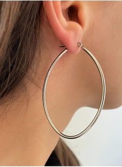 Minimalist Oval Hoop Earrings- Silver - pzsku/ZE9AFF303DE4183094B34Z/45/_/1701962730/63ebd718-d38e-4781-8001-6200d6ec51de