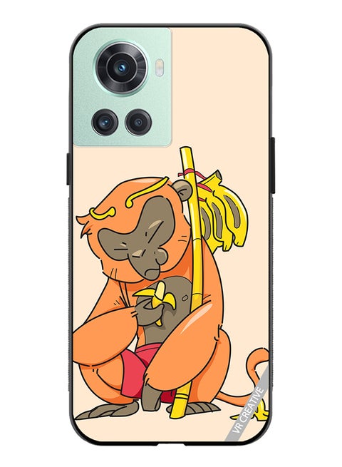 Protective Case Cover For OnePlus Ace Sleepy Monkey Design Multicolour