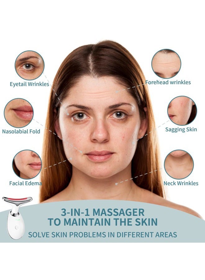 SIMER Firming Wrinkle Removal Device for Neck and Face, Double Chin Face Massager Vibration Face Massager with 3 Color Modes for Smooth, Tightening Skin - Image 4