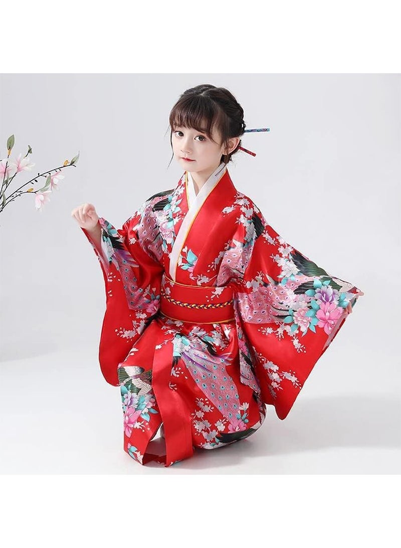 Japanese Traditional Dress Kimono Robe for Kid Girls costume suit - Image 2