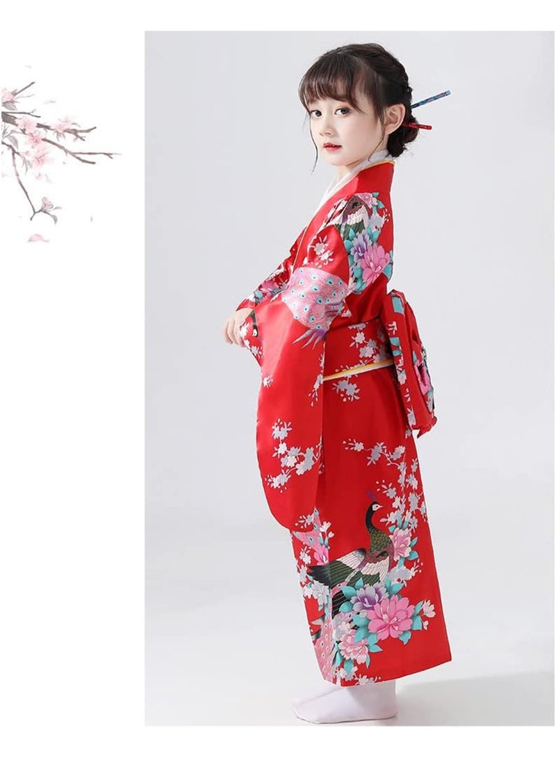 Japanese Traditional Dress Kimono Robe for Kid Girls costume suit - Image 4