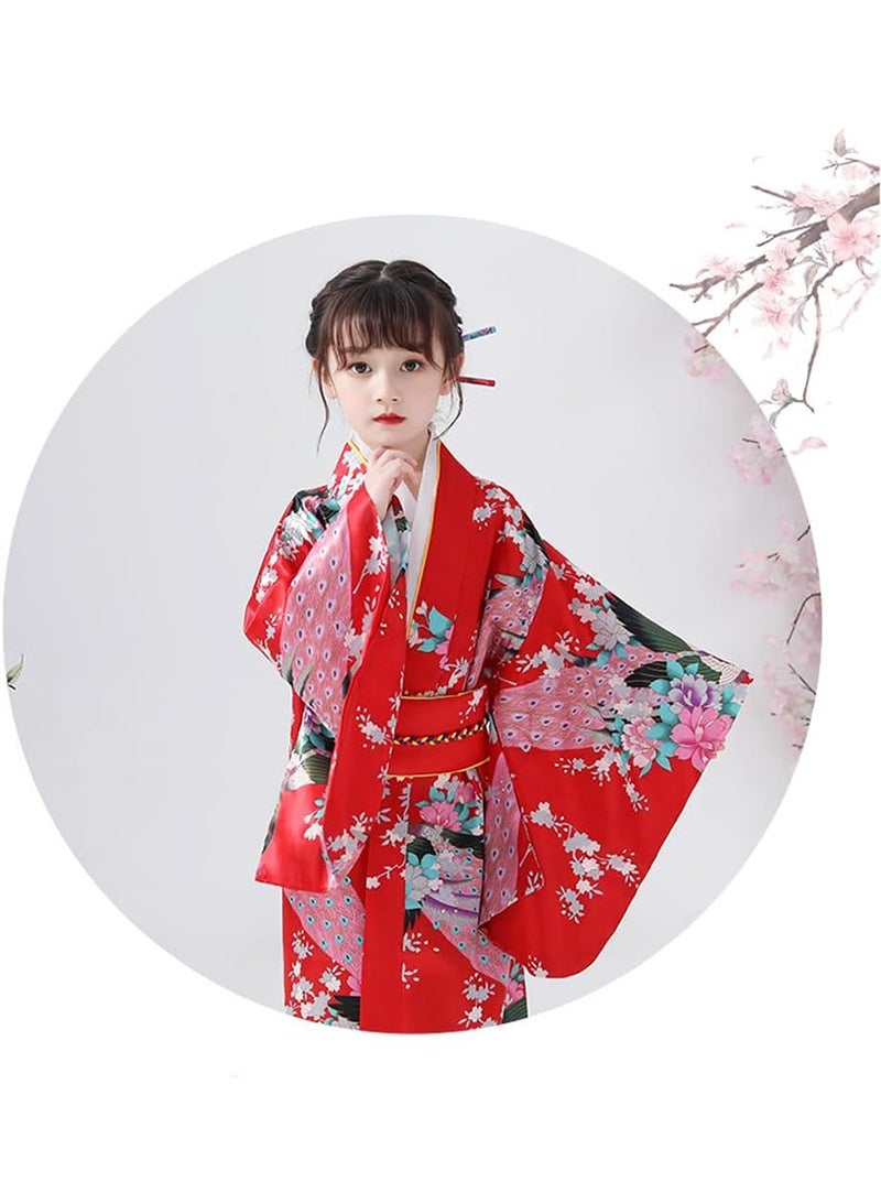 Japanese Traditional Dress Kimono Robe for Kid Girls costume suit - Image 5