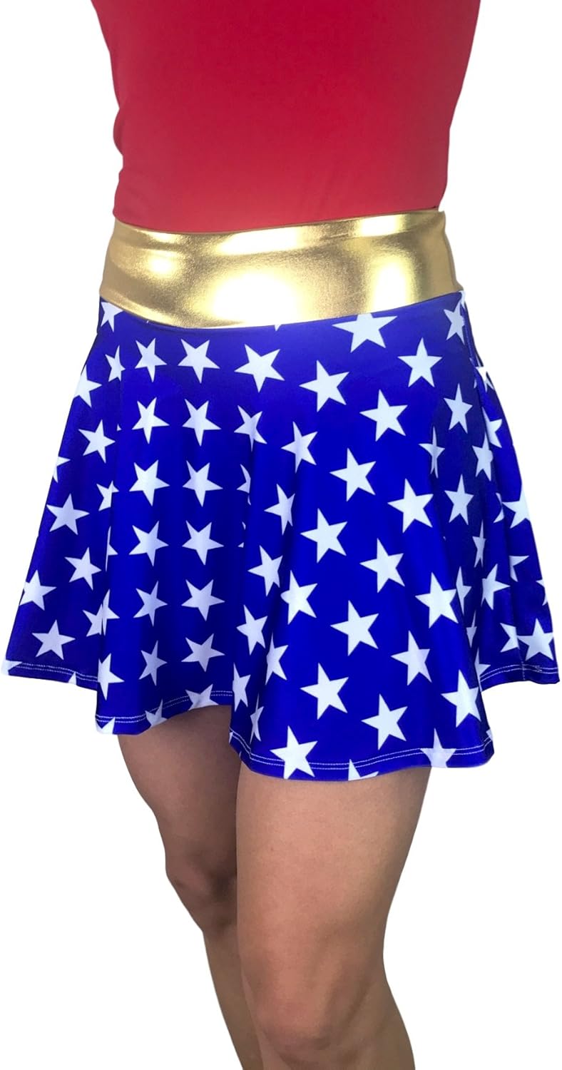 Smash Dandy Super Hero Stars Flare Running Skirt Costume - Image 2