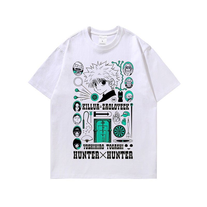 260G Heavy Distressed Washed Fun Cartoon Vintage Printed Short Sleeve T-Shirt Men'S And Women'S Street Fashion Brand Half Sleeve Tee - Image 5