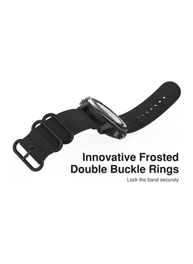 NIBEMINENT Nylon Replacement Band For Garmin Fenix 3/Fenix 3 HR/Fenix 5X/5X Plus Black  - Image 3