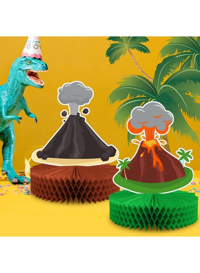 Chinco 6 قطع زينة مركزية بركان هدايا حفلة البركان زينة حفلة الديناصورات، إعداد طاولة الحمم، لوازم حفلة النار، لواء، حفلة هاواي، لوازم حفلة تيكي - Image 5
