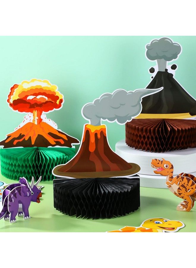 Chinco 6 قطع زينة مركزية بركان هدايا حفلة البركان زينة حفلة الديناصورات، إعداد طاولة الحمم، لوازم حفلة النار، لواء، حفلة هاواي، لوازم حفلة تيكي - Image 4