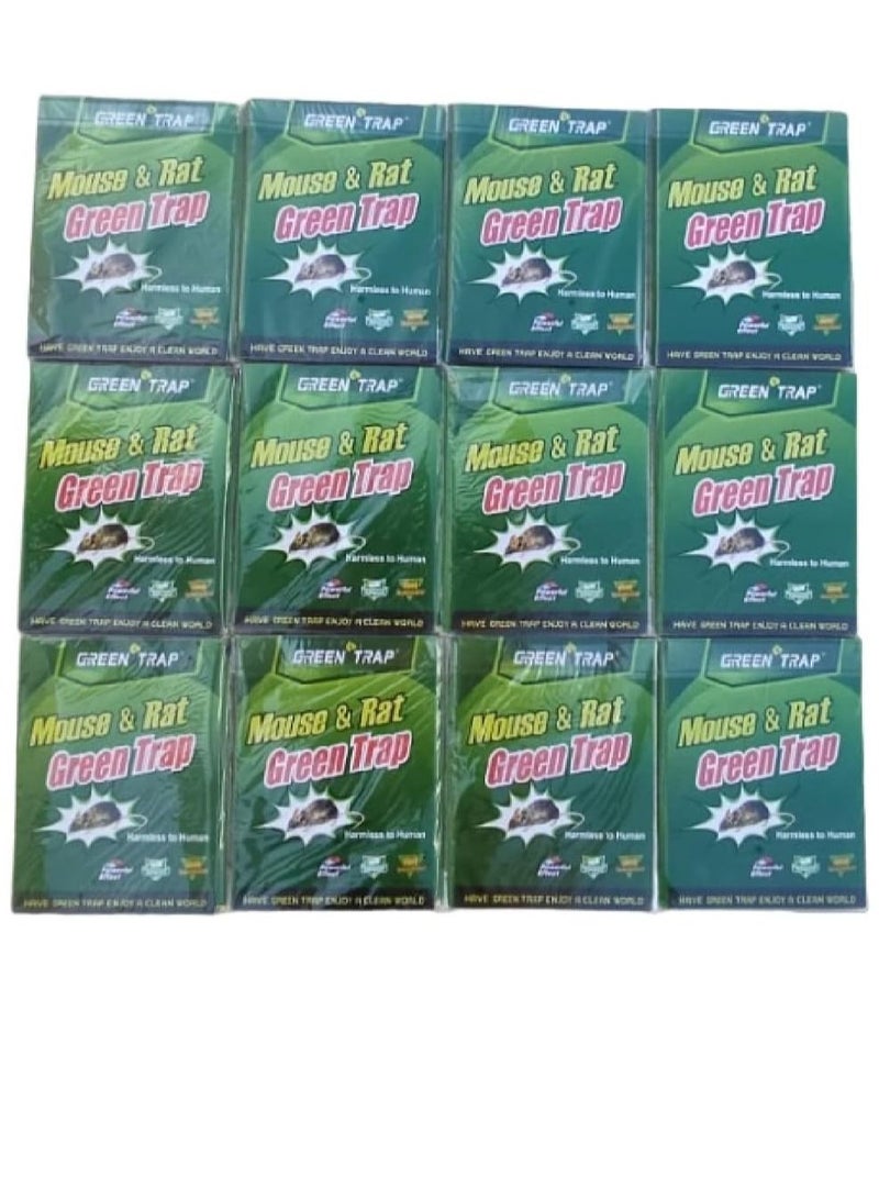 Non-toxic Powerful Effect Sticky Glue Adhesive Rat Trap Board (Pack of 12) - Image 1