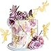 Wolpark 12 PCS Fairy Cake Topper Acrylic Fairy Cake Decorations DIY Mirror Birthday Party Decorations Cupcake Toppers for Flower Decor Birthday Party Garden Gold Silver Back to School - Image 2