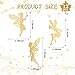 Wolpark 12 PCS Fairy Cake Topper Acrylic Fairy Cake Decorations DIY Mirror Birthday Party Decorations Cupcake Toppers for Flower Decor Birthday Party Garden Gold Silver Back to School - Image 4