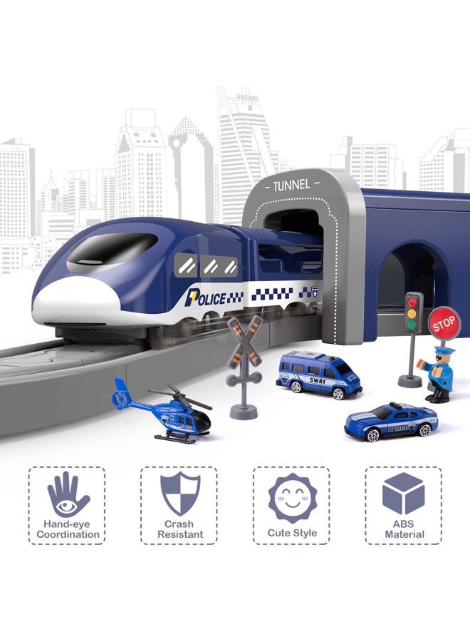 Wdmiya Train Sets for Boys 4-7, 66 Pcs Battery Operated Train Set with Tracks(Magnetic Connection), Compatible with Thomas, Brio, Chuggington, Melissa and Doug, Gifts for 3 4 5 6 Years Old Boys Girls - Image 2