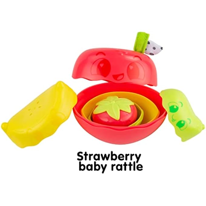STACK AND NEST FRUIT PALS, STACKING TOY, NEWBORN BABY TOY, SENSORY TOY FOR BABIES WITH COLOURS AND SOUNDS, DEVELOPMENT TOY FOR BOYS AND GIRLS AGED 12 MONTHS + - Image 4