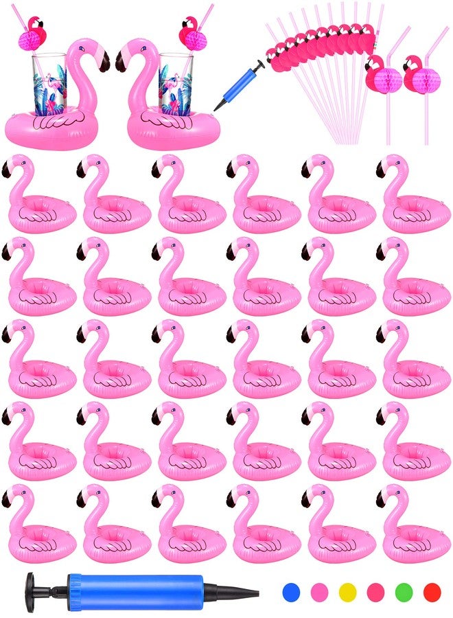سكايليتي مجموعة حاملات المشروبات العائمة القابلة للنفخ على شكل طائر الفلامنجو تتضمن عوامات وأكواب شرب لحمام السباحة وقشات، و1 مستلزمات قابلة للنفخ لحفلات طائر الفلامنجو وحفلات أعياد الميلاد (87 قطعة) - Image 1