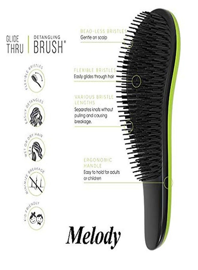 Melody Wig Detangler Brushes For Curly Straight Wavy Wet & Dry Thick or Thin Tangle Hair Women Men Kids Hairbrush Teezer Comb Sets (green) - Image 2