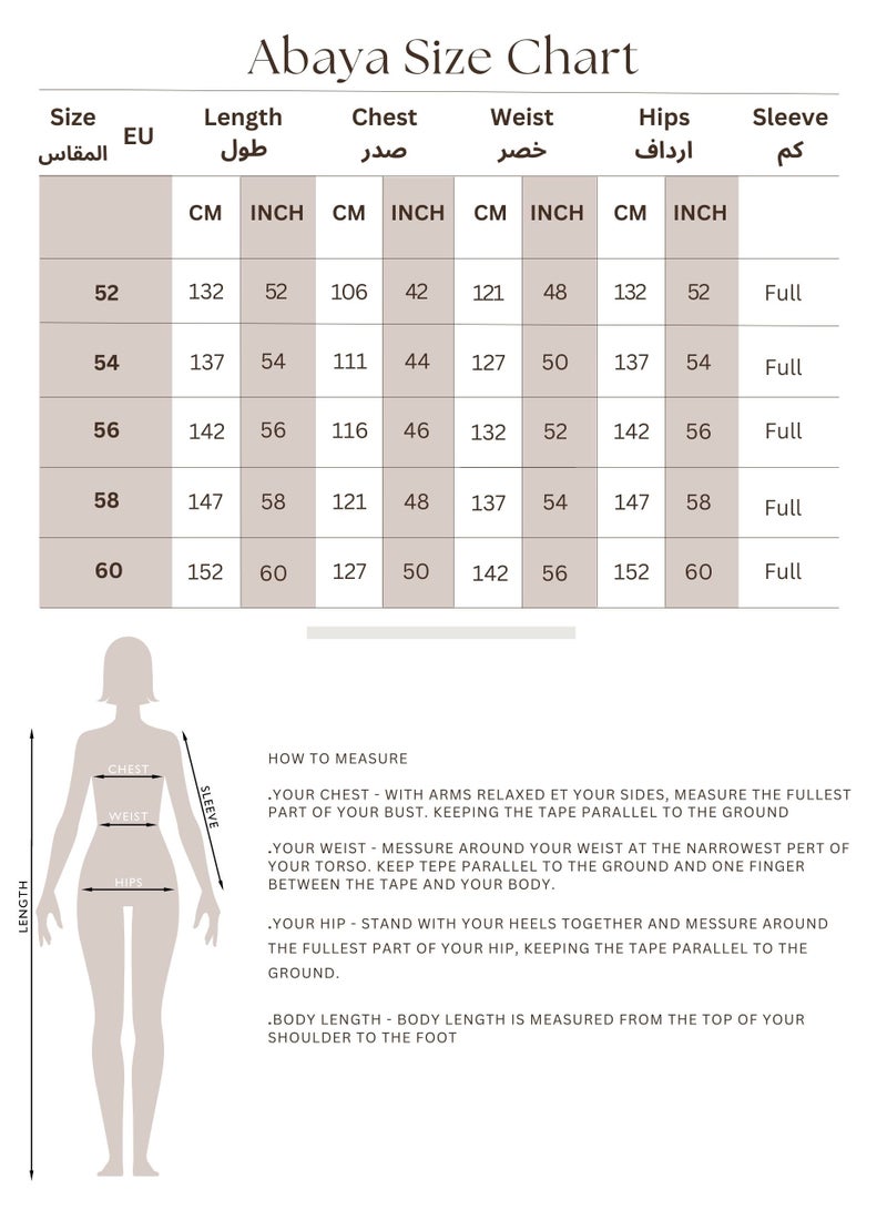 IKKXA Elegant Stripes Printed Abaya AIK021 Grey - Image 5