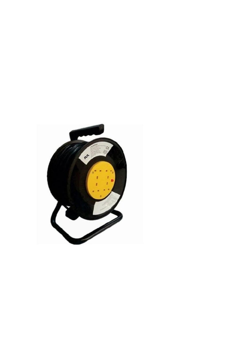 RR RR 4 Gang Universal Extension Cable Reel 10Mtrs BS Plug with fuse EBC10MT-UN 