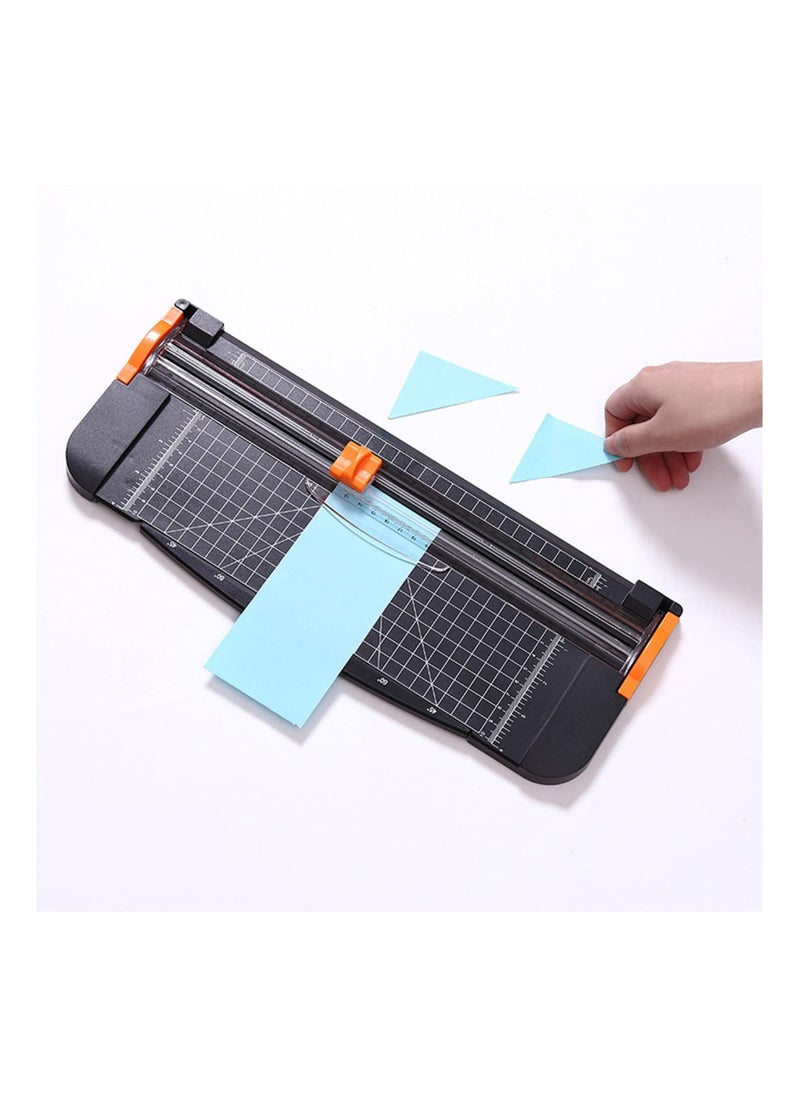 Y&D Portable A4 Paper Cutter, 12.2 Inch Cut Length Desktop Trimmer with Security Cutter Head Side Ruler for Craft Photos Cards Scrapbooking Office Home Supplies  - Image 2